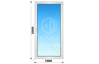 Поворотное пластиковое окно 1000x2000