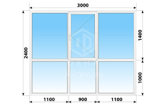 Теплое пластиковое панорамное остекление 3000x2400 №3