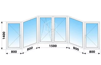 Теплое пластиковое остекление балкона И-155 4700x1400 №2