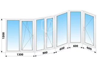 Установка пластиковых окон на лоджии П-3М 4000x1500 