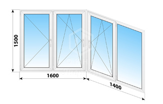 Установка пластиковых окон на балконе П-3М 3000x1500