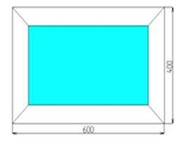 Одностворчатое пластиковое окно 600x400
