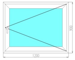 Одностворчатое пластиковое окно 1200x900