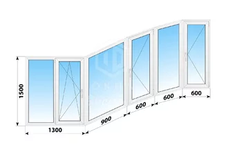 Теплое пластиковое остекление балкона П-3М 4000x1500 №2