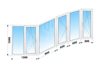 Теплое пластиковое остекление балкона П-3М 4000x1500 №3