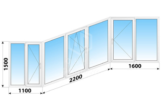Теплое пластиковое остекление балкона П-3 4900x1500
