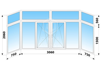 Теплое пластиковое остекление балкона в сталинке 4560x2060 №2