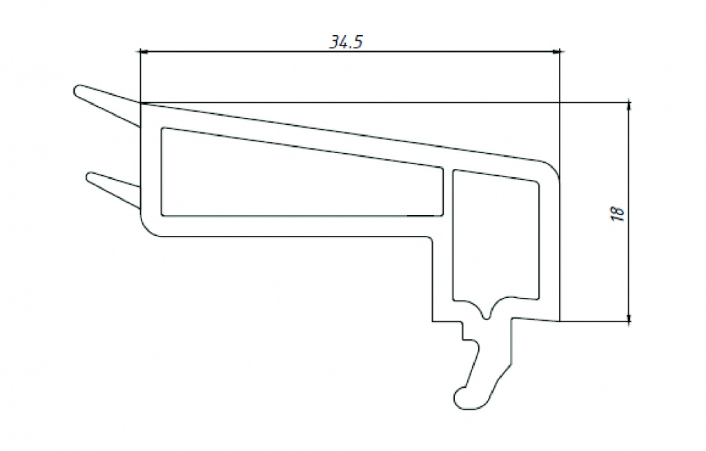 Штапик пластиковый оконный Rehau белый 14.5 мм стеклопакет 24-32 мм 6м серый уплотнитель тип А015